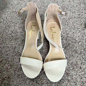 Lulus Harper off white heels size 7.5